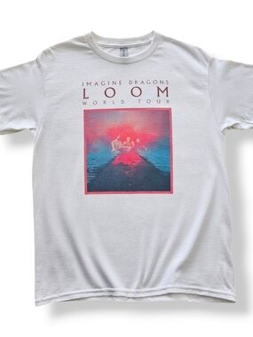Imagine Dragons "LOOM" World Tour White Graphic Tee Size Large